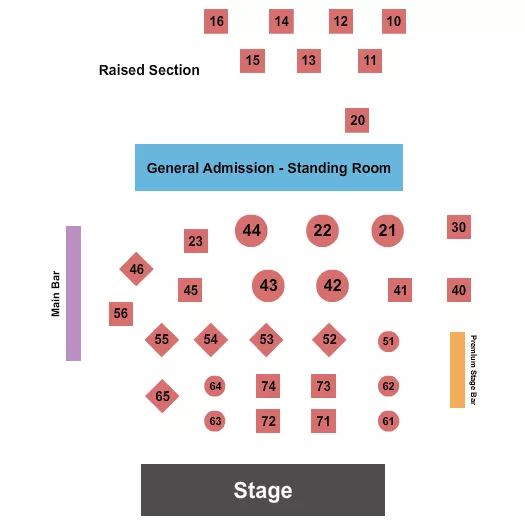 ENDSTAGE TABLES Seating Map Seating Chart