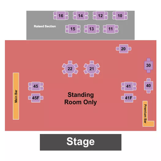 GA TABLES Seating Map Seating Chart