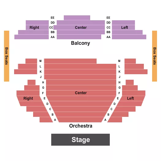 END STAGE Seating Map Seating Chart