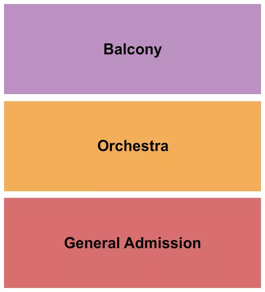 GA ORCH BALC Seating Map Seating Chart