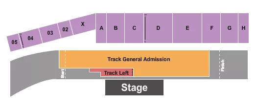 THE GRANDSTAND AT THE GREAT FREDERICK FAIR FREDERICK ENDSTAGE SRO 2 Seating Map Seating Chart