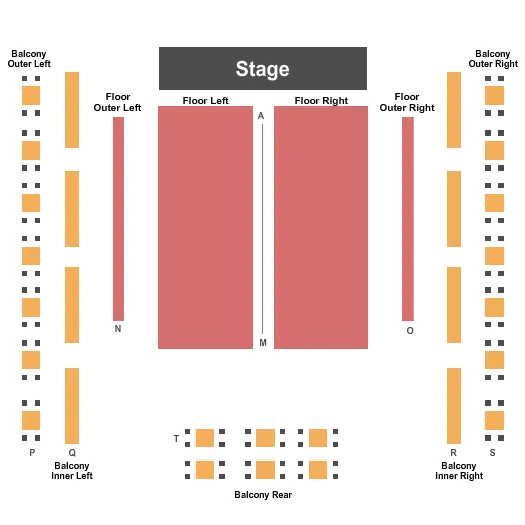 END STAGE Seating Map Seating Chart