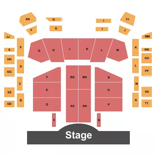 ENDSTAGE 2 Seating Map Seating Chart