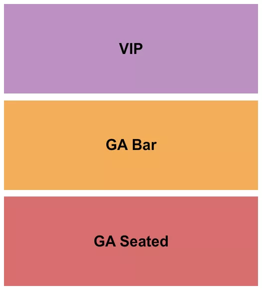 GA SEATED BAR VIP Seating Map Seating Chart