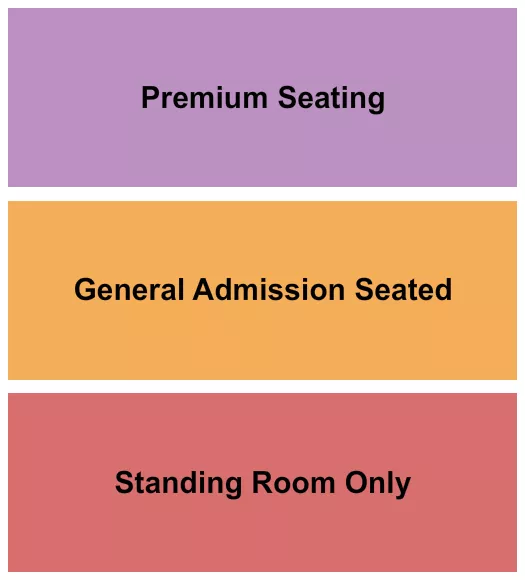SRO GA SEATED PREMIUM Seating Map Seating Chart