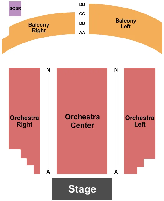 END STAGE Seating Map Seating Chart