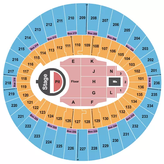 5 SECONDS OF SUMMER Seating Map Seating Chart