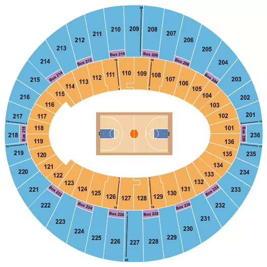 BASKETBALL 1 Seating Map Seating Chart