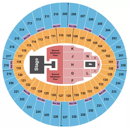 DEMI LOVATO Seating Map Seating Chart