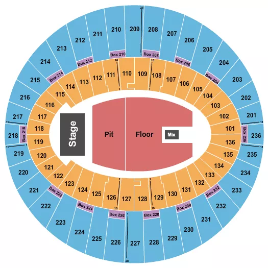 ENDSTAGE GA PIT FLOOR Seating Map Seating Chart