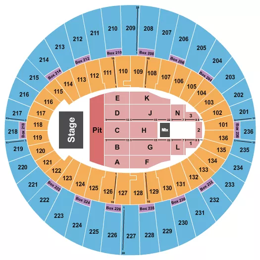 ENDSTAGE GA PIT Seating Map Seating Chart