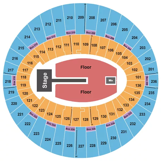 FLORENCE AND THE MACHINE Seating Map Seating Chart