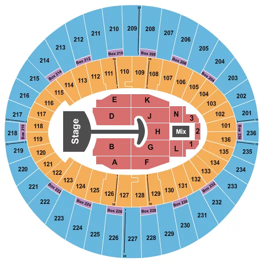 LADY GAGA Seating Map Seating Chart
