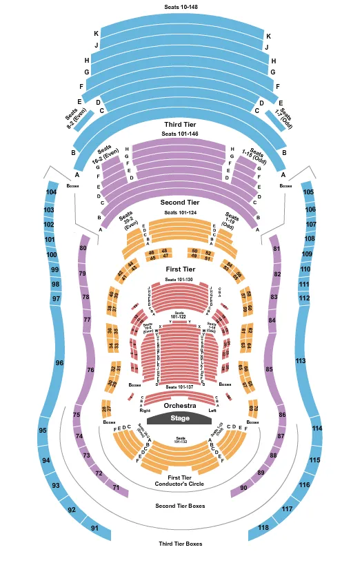 END STAGE Seating Map Seating Chart