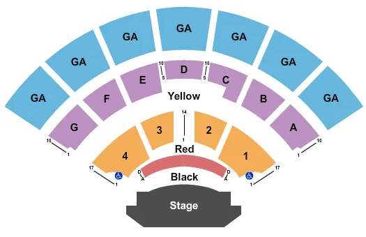 LB DAY AMPHITHEATER ENDSTAGE 2 Seating Map Seating Chart