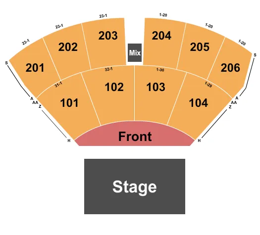 ENDSTAGE RESERVED Seating Map Seating Chart