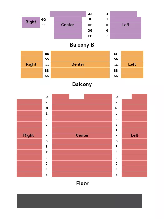 ENDSTAGE Seating Map Seating Chart