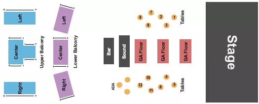 THE LINCOLN CHEYENNE ENDSTAGE TABLES Seating Map Seating Chart