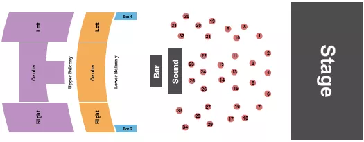 THE LINCOLN CHEYENNE ENDSTAGE TBL1 34 LWR UPPR BALC RSRV Seating Map Seating Chart