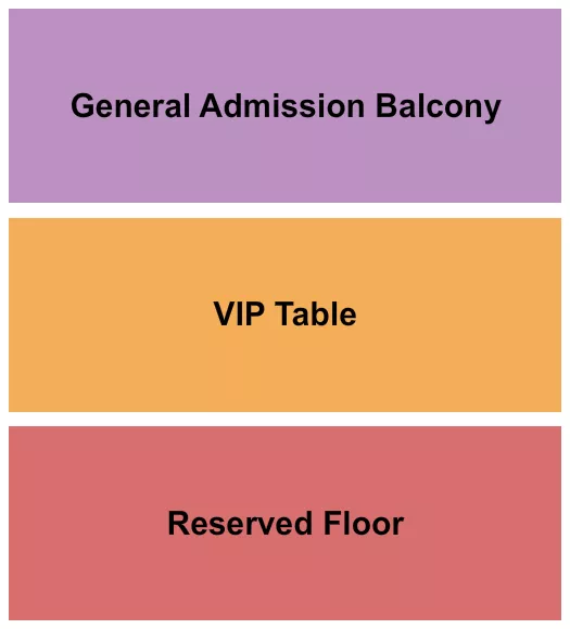 THE LINCOLN THEATRE RALEIGH RESERVED GA VIP Seating Map Seating Chart