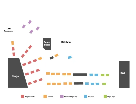 THE LOFT AT CITY WINERY NEW YORK CITY ENDSTAGE 2 Seating Map Seating Chart