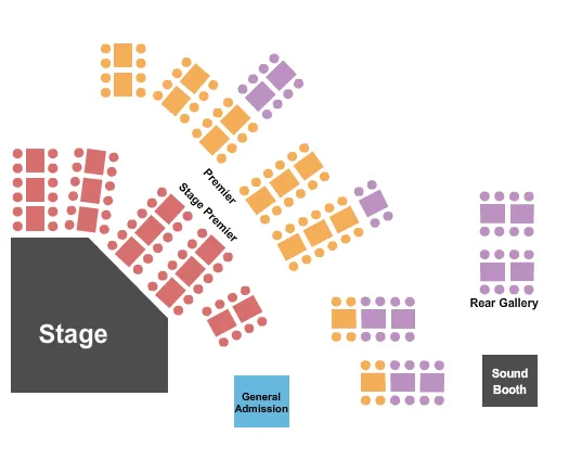 THE LOFT AT CITY WINERY PHILADELPHIA GA STAGE PREMIER REAR GALLERY Seating Map Seating Chart
