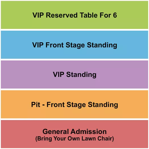GA PIT VIP TABLES Seating Map Seating Chart
