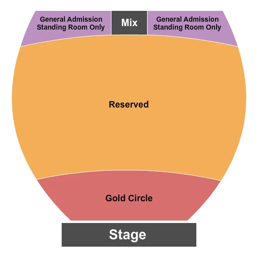 ENDSTAGE REAR GA Seating Map Seating Chart