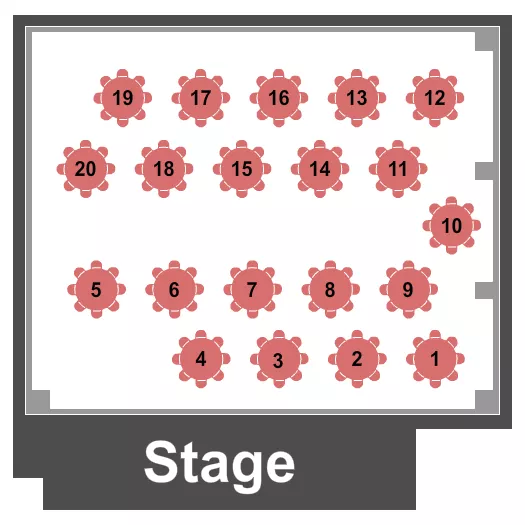 ENDSTAGE TABLES 2 Seating Map Seating Chart