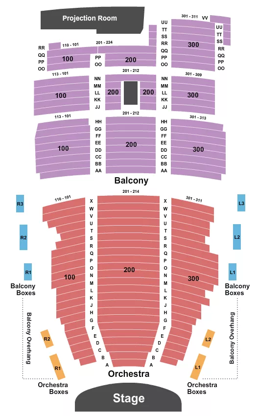 END STAGE Seating Map Seating Chart