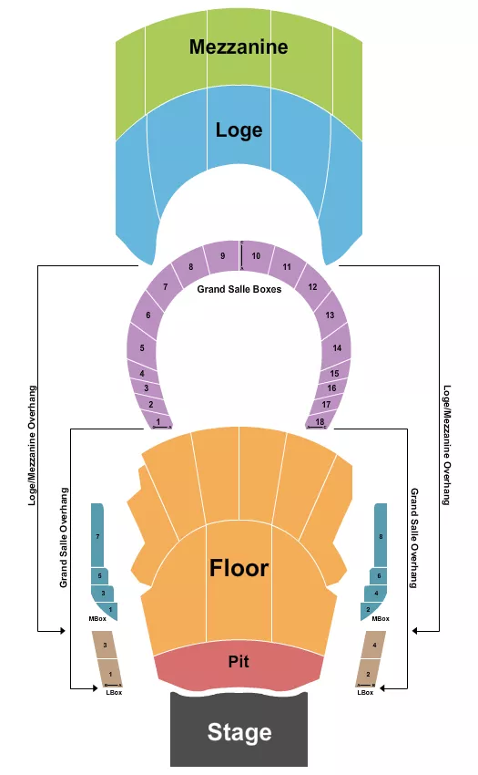 ENDSTAGE GA PIT FLOOR Seating Map Seating Chart
