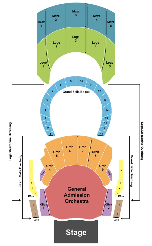 ENDSTAGE PIT ROW A START Seating Map Seating Chart