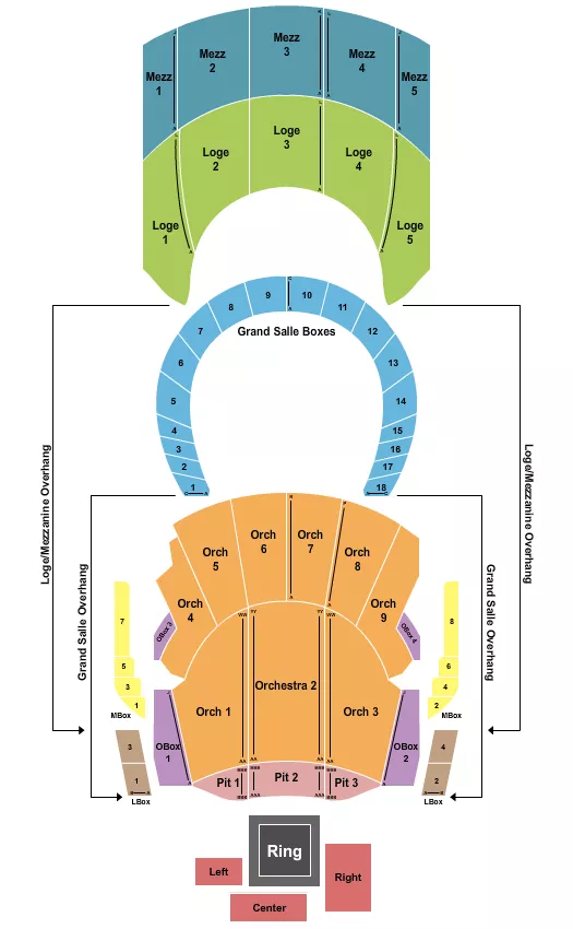 WRESTLING Seating Map Seating Chart