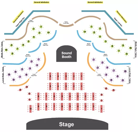 ENDSTAGE TABLES 2 Seating Map Seating Chart