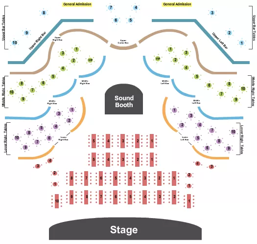 ENDSTAGE TABLES 3 Seating Map Seating Chart