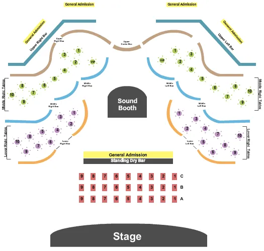 ENDSTAGE TABLES Seating Map Seating Chart