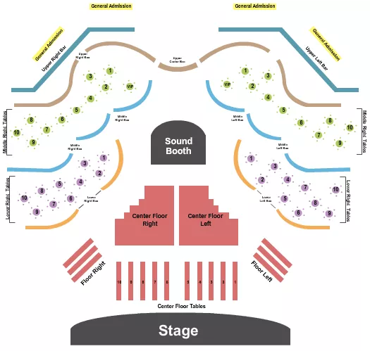 ENDSTAGE TABLES RSV FLR Seating Map Seating Chart