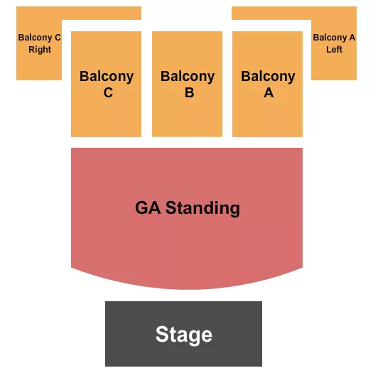 THE NATIONAL VA ENDSTAGE GA FLOOR 2 Seating Map Seating Chart