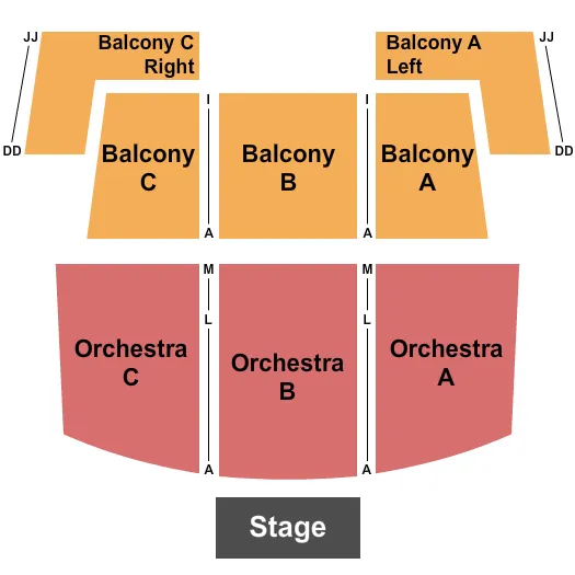 THE NATIONAL VA ENDSTAGE 3 Seating Map Seating Chart
