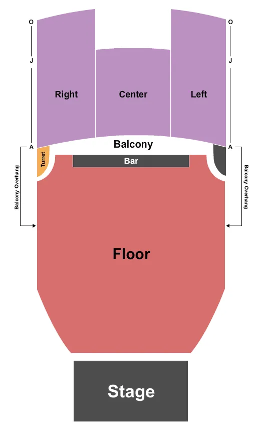 ENDSTAGE GA FLOOR Seating Map Seating Chart