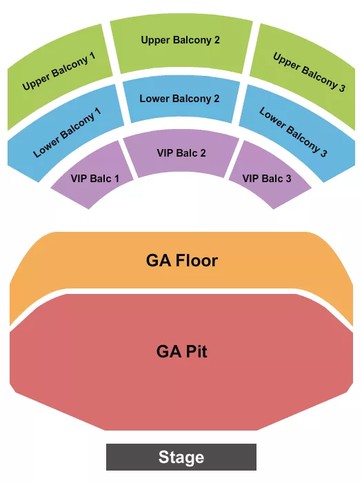 GA PIT FLOOR RSVD BALCONY Seating Map Seating Chart