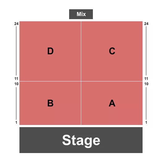 THE OAK BALLROOM AT VIEJAS CASINO RESORT ENDSTAGE 2 Seating Map Seating Chart