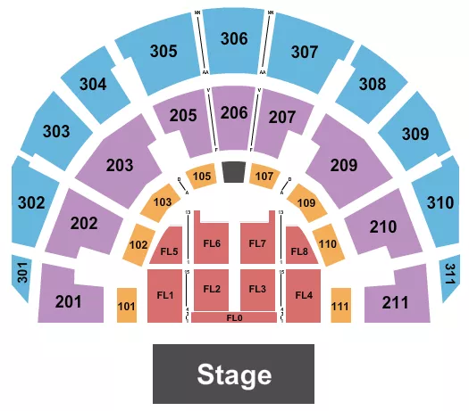 ENDSTAGE Seating Map Seating Chart