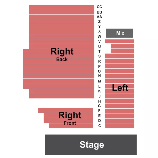 ENDSTAGE Seating Map Seating Chart