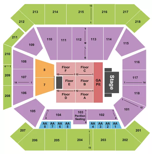 GAVIN ADCOCK Seating Map Seating Chart
