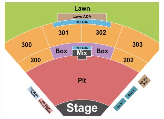 ENDSTAGE LARGE GA PIT Seating Map Seating Chart