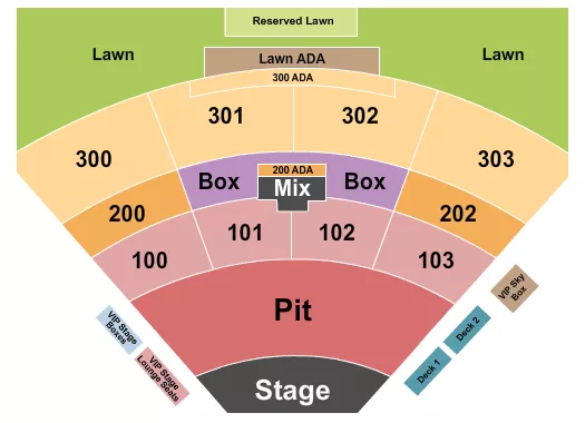 ENDSTAGE MEDIUM GA PIT Seating Map Seating Chart