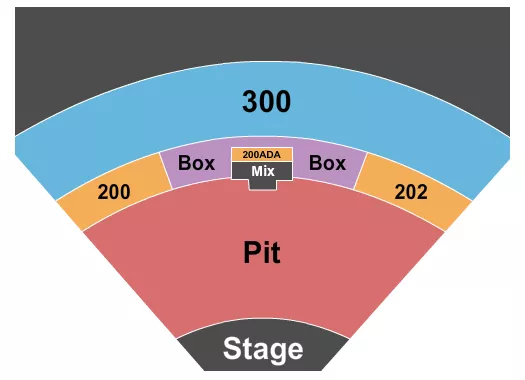 GA PIT GA 300 NO LAWN Seating Map Seating Chart