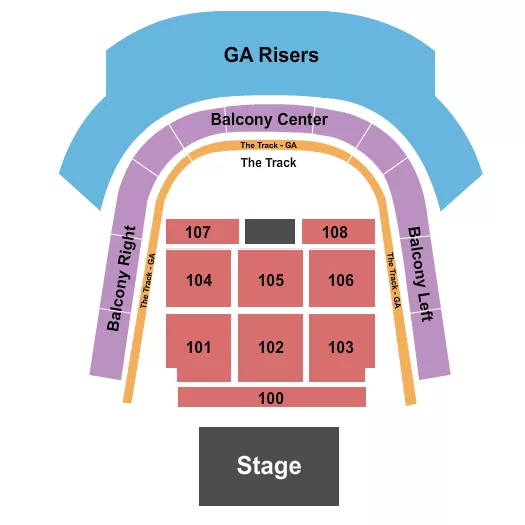 ENDSTAGE RSV FLOOR GA RISERS Seating Map Seating Chart