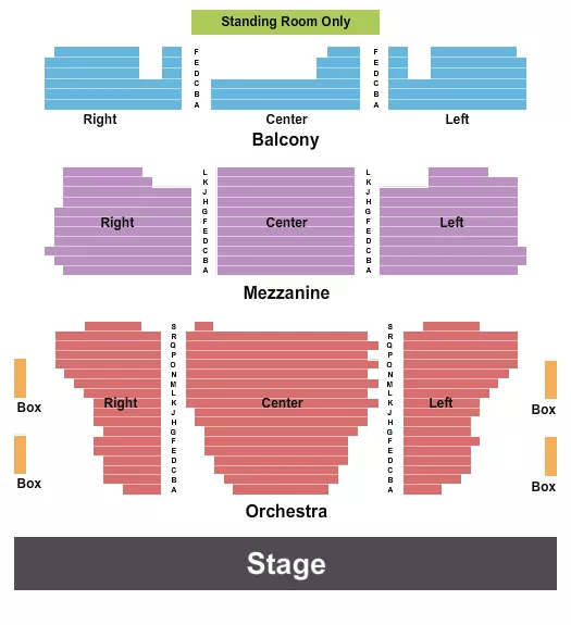 ENDSTAGE SRO Seating Map Seating Chart